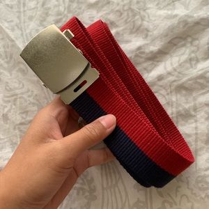 Red/Blue Silver Buckle Belt